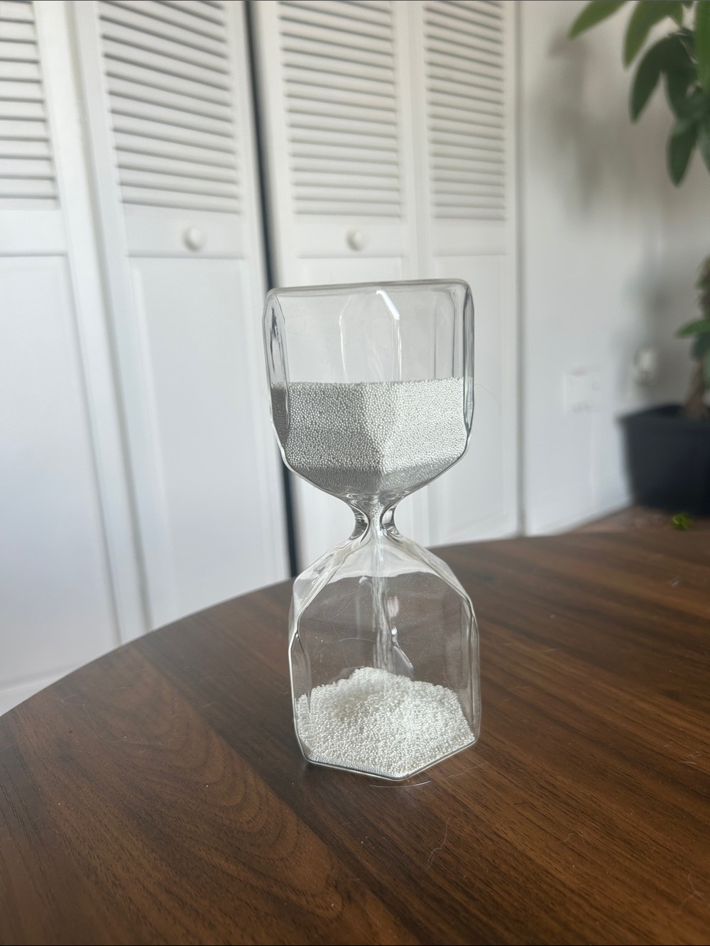 Glass Hourglass Timer with White Sand - Home Accents